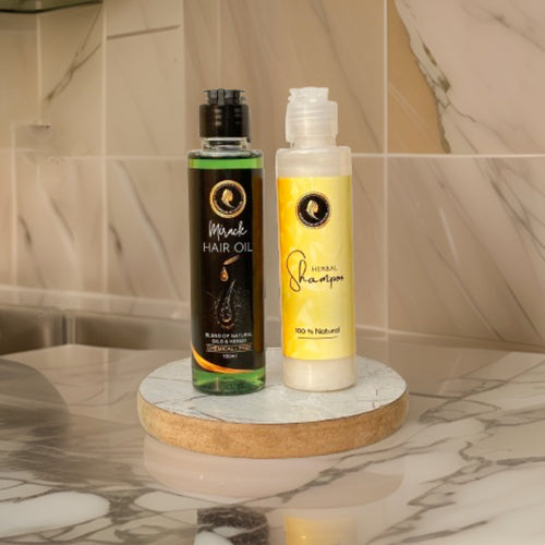 Miracle Hair Growth Combo – Herbal Oil + Chemical Free Shampoo